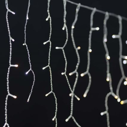 LED spoljašnja božićna zavesa 400xLED/8 funkcija 11m IP65 Wi-Fi Tuya hladna bela