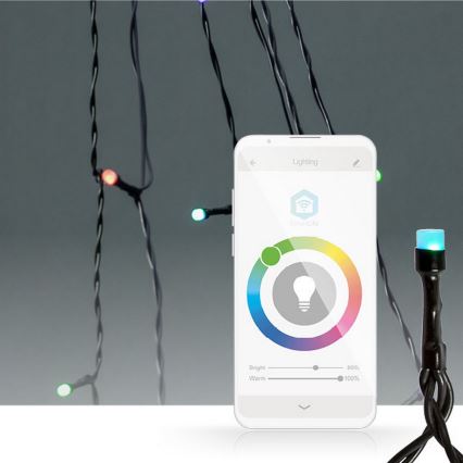 LED RGB Božićna zavesa 240xLED/11 funkcija 8m IP65 Wi-Fi Tuya