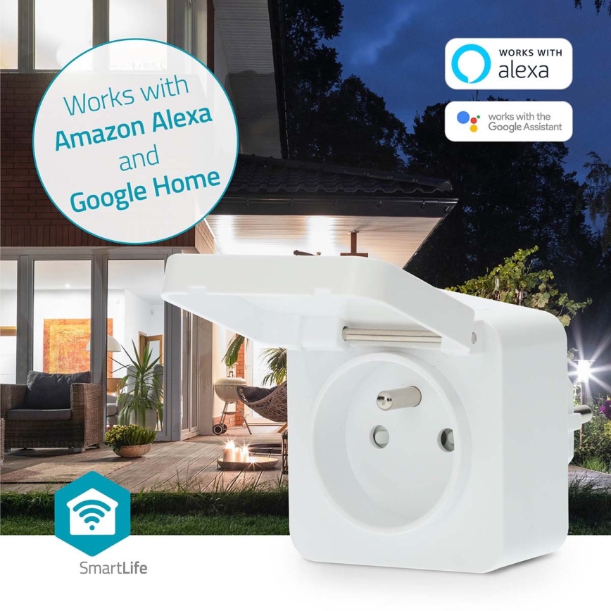 Pametna utičnica 3680W/230V/ Tip E/16A Wi-Fi Tuya IP44