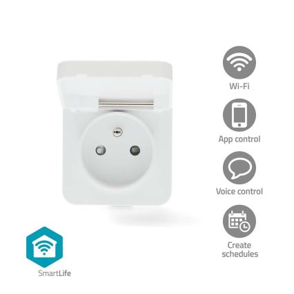 Pametna utičnica 3680W/230V/ Tip E/16A Wi-Fi Tuya IP44