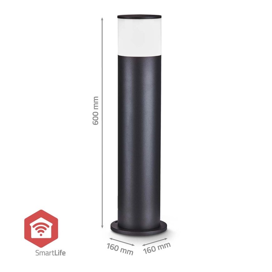 LED RGBW prigušiva spoljašnja lampa SmartLife LED/10W/230V IP65 Wi-Fi Tuya crna