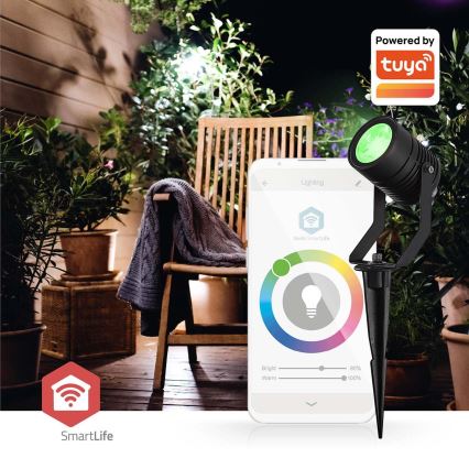 Komplet 3x LED RGBW prigušiva spoljašnja lampa SmartLife LED/3W/230V IP65 Wi-Fi Tuya crna