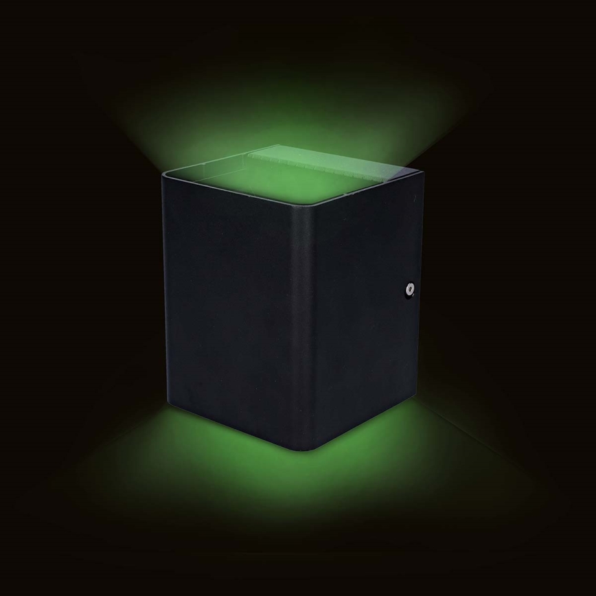 LED RGBW prigušiva spoljašnje zidno svetlo SmartLife LED/12W/230V IP65 Wi-Fi Tuya crno