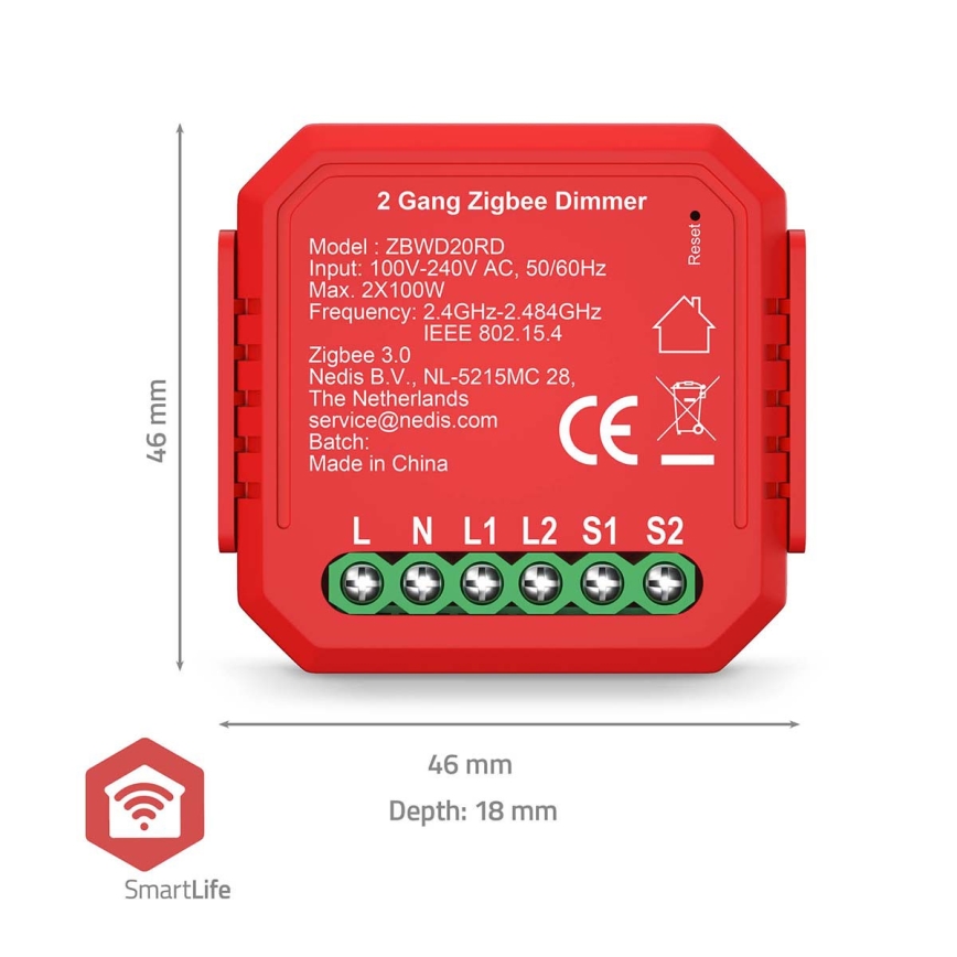 Pametni dualni prigušiva SmartLife 230V