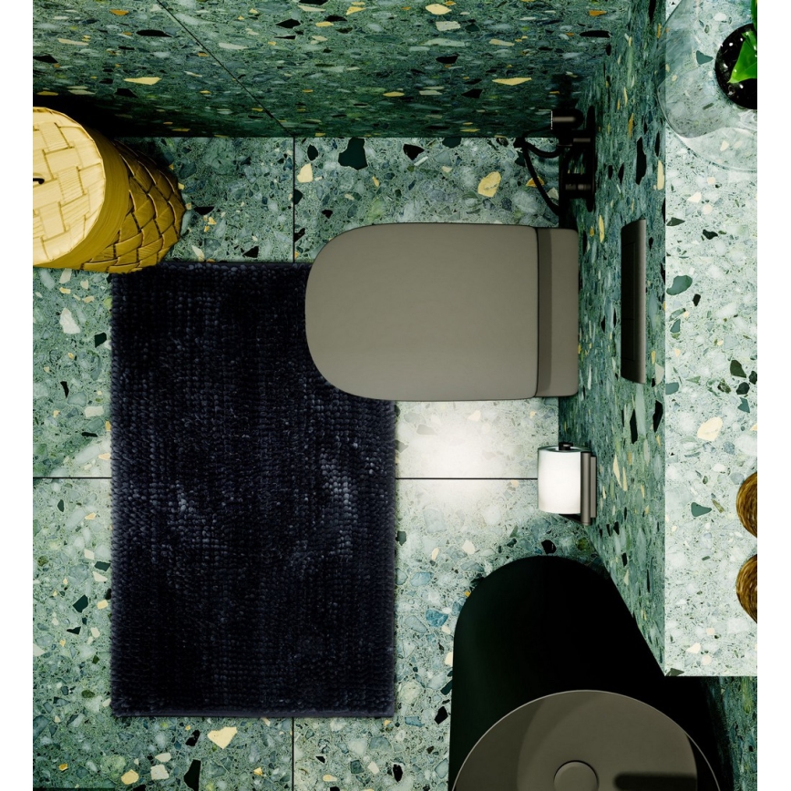 Neklizajuća kupatilska prostirka CHENILLE 50x80 cm crna