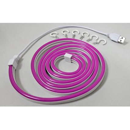 NEON LED fleksibilna traka 5V USB, 1,8 m, ljubičasta