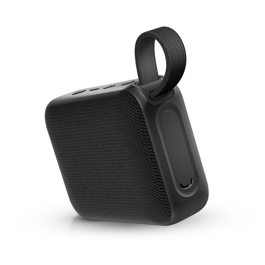 Niceboy Atom 4 - LED Bežični zvučnik sa mikrofonom 6W/1000 mAh IP67 crna