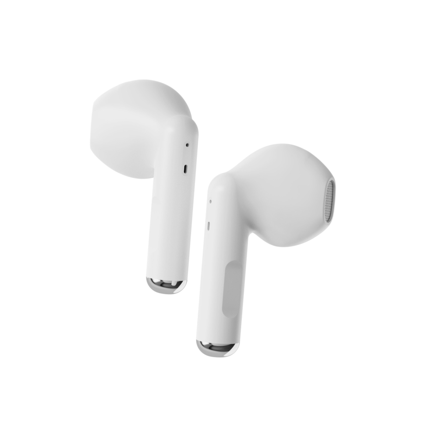 Niceboy Beans 4 - Bežične slušalice 300 mAh + 2x 35 mAh IPX4 bele