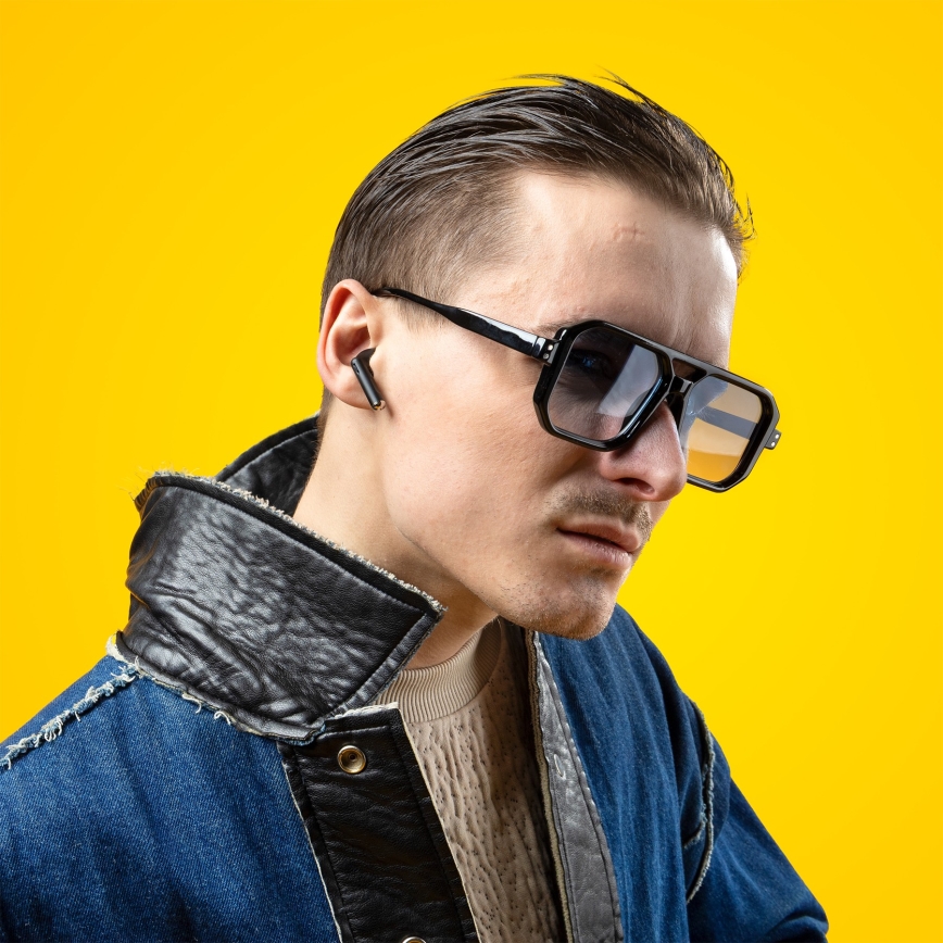 Niceboy Beans 4 - Bežične slušalice 300 mAh + 2x 35 mAh IPX4 crne