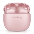 Niceboy Beans 4 POP - Bežične slušalice 200 mAh + 2x 30 mAh IPX4 ružičaste