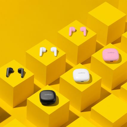 Niceboy Beans 4 POP - Bežične slušalice 200 mAh + 2x 30 mAh IPX4 ružičaste