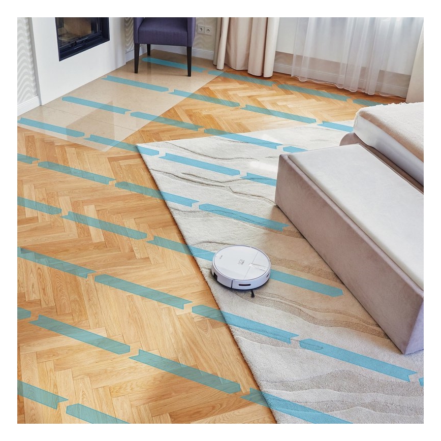 Niceboy ION Charles i4 - Pametan robotski usisivač 2u1 4400 mAh Wi-Fi bela + daljinski upravljač