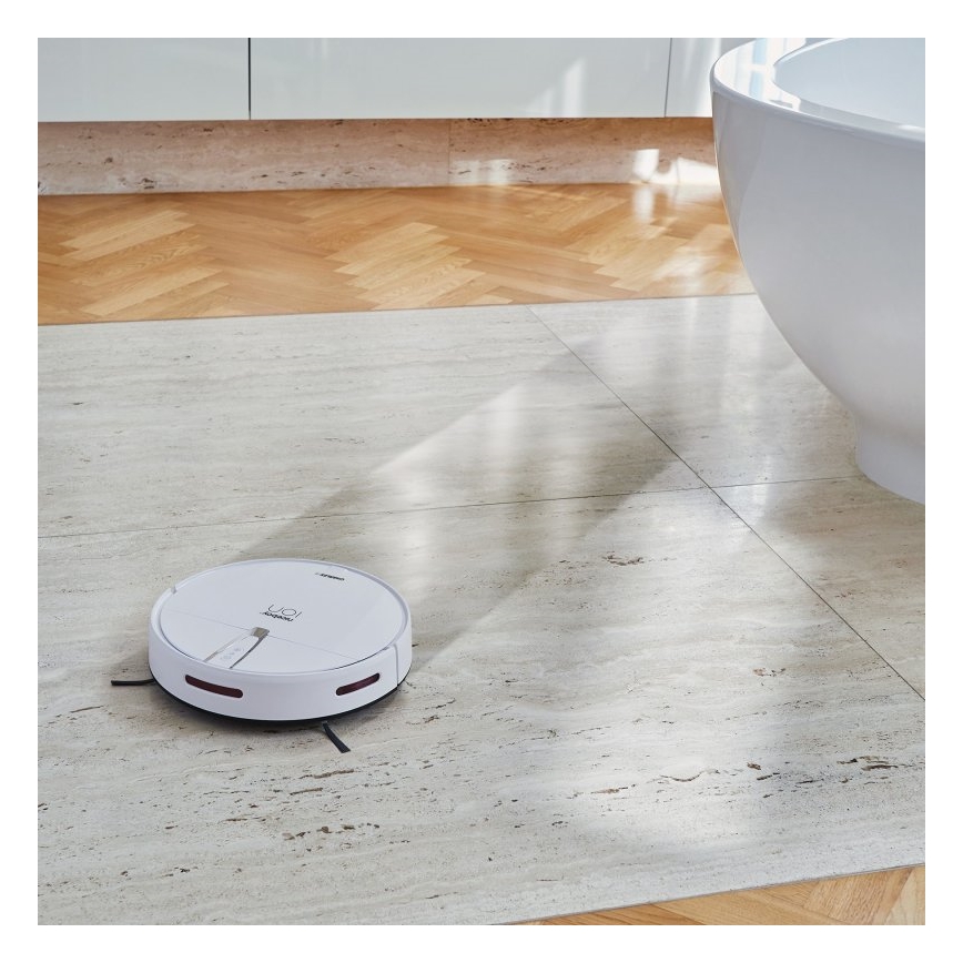 Niceboy ION Charles i4 - Pametan robotski usisivač 2u1 4400 mAh Wi-Fi bela + daljinski upravljač