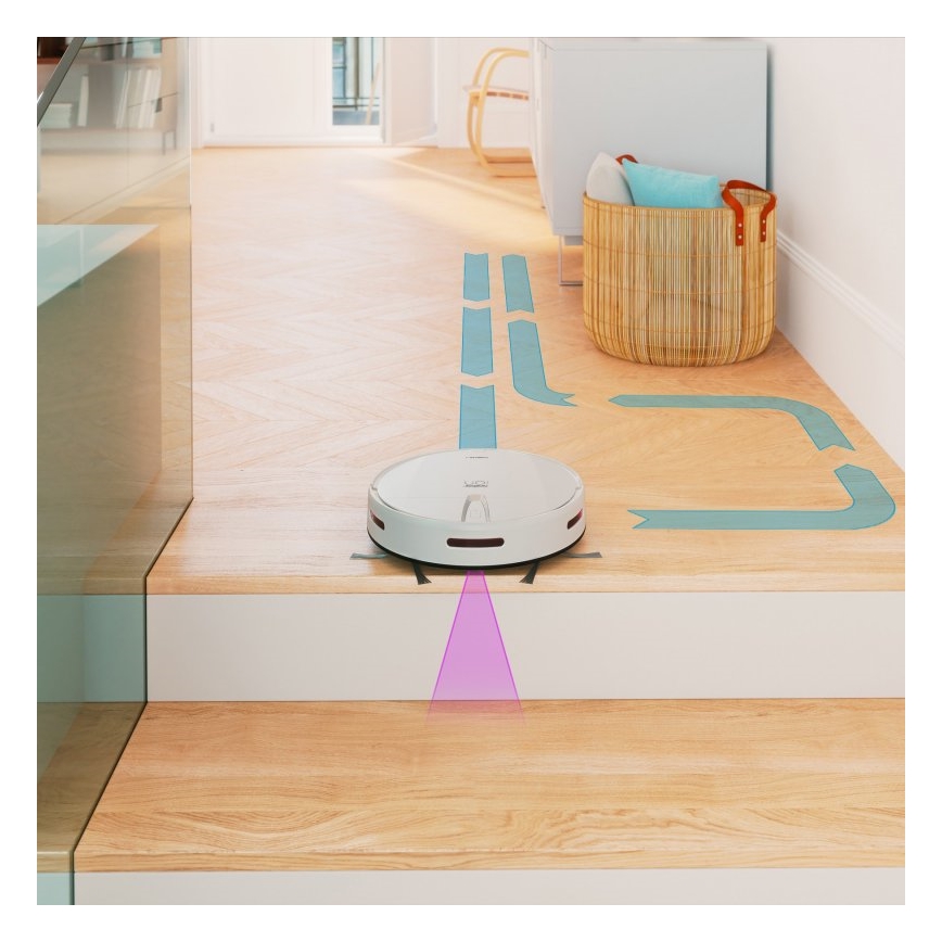 Niceboy ION Charles i4 - Pametan robotski usisivač 2u1 4400 mAh Wi-Fi bela + daljinski upravljač