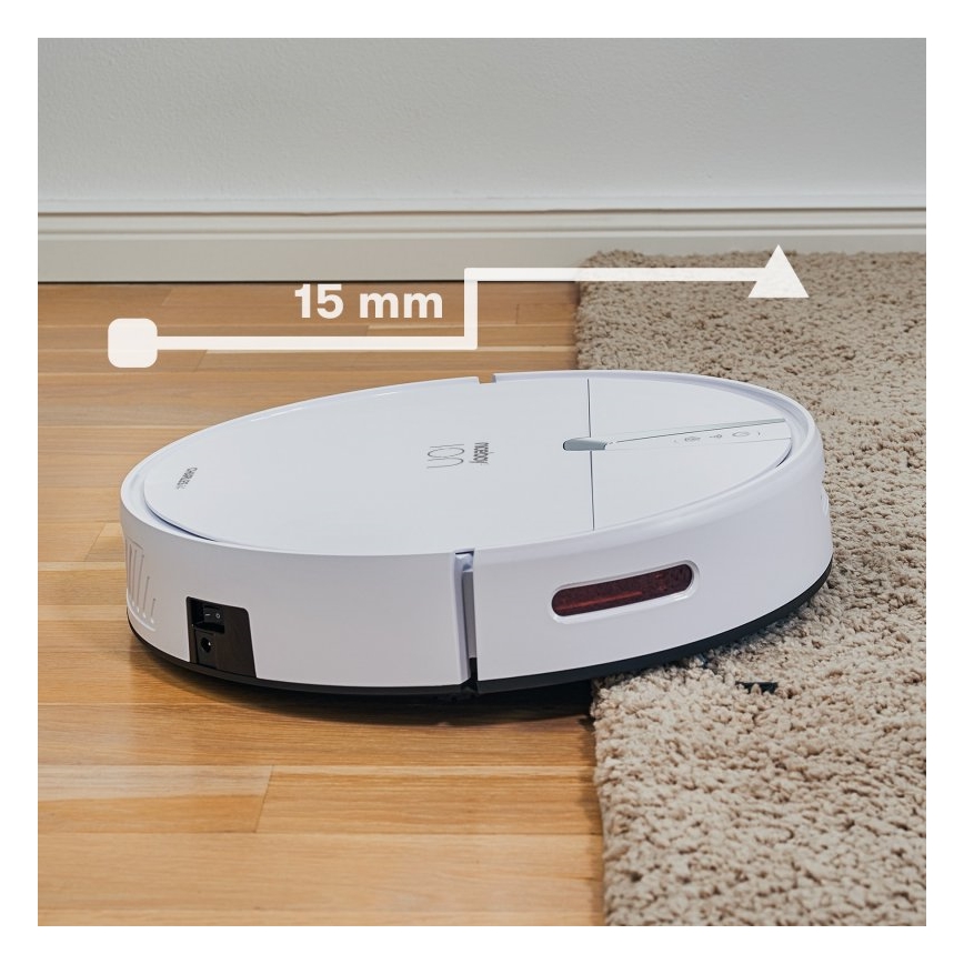 Niceboy ION Charles i4 - Pametan robotski usisivač 2u1 4400 mAh Wi-Fi bela + daljinski upravljač