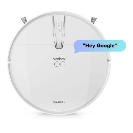 Niceboy ION Charles i4 - Pametan robotski usisivač 2u1 4400 mAh Wi-Fi bela + daljinski upravljač