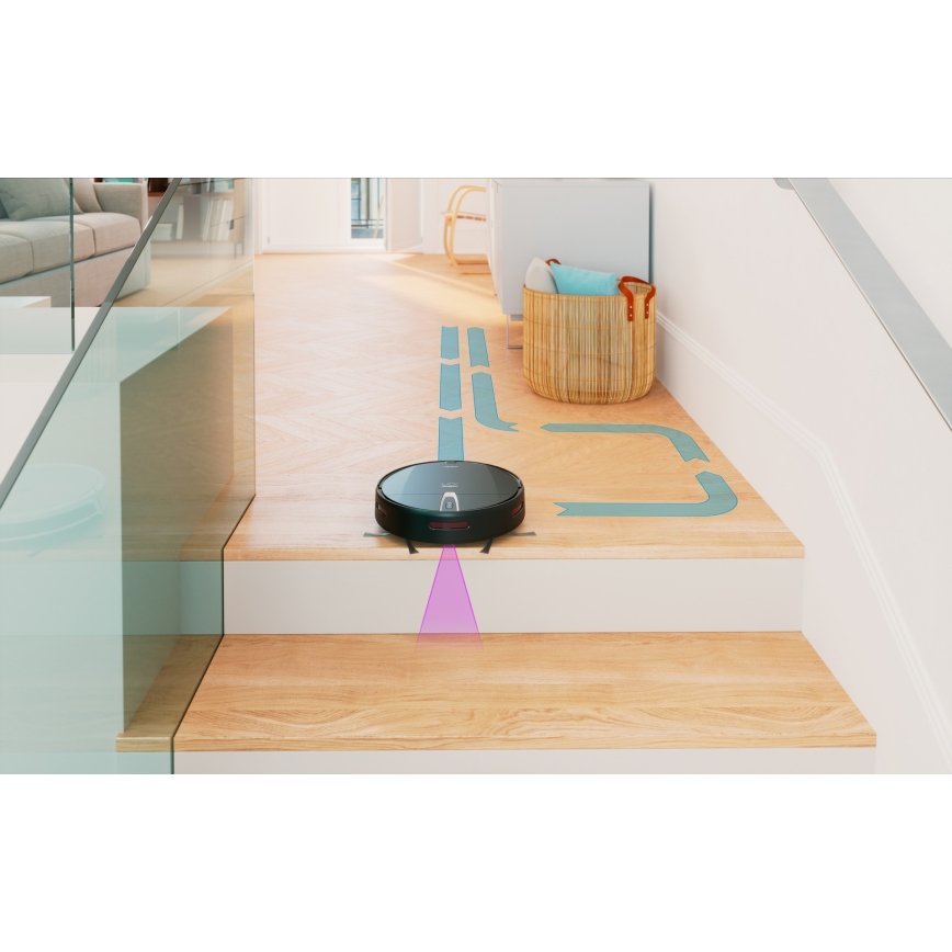 Niceboy ION Charles i4 - Pametan robotski usisivač 2u1 4400 mAh Wi-Fi crna + daljinski upravljač