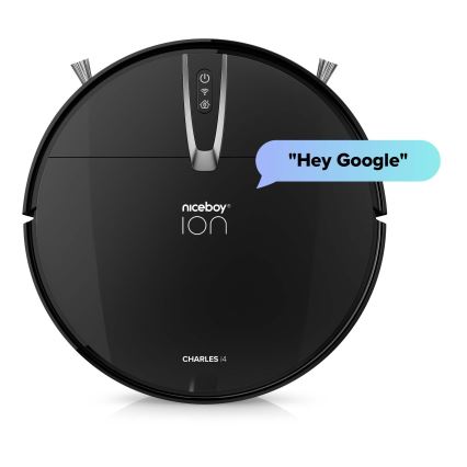 Niceboy ION Charles i4 - Pametan robotski usisivač 2u1 4400 mAh Wi-Fi crna + daljinski upravljač