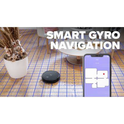 Niceboy ION Charles i6 - Pametan robotski usisivač 2u1 2600 mAh Wi-Fi crna