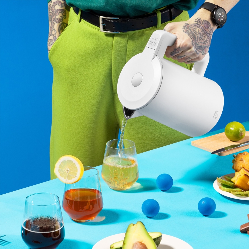 Niceboy ION SmartKettle - Pametni brzi električni čajnik sa termoregulacijom 1,7 l 2200W/230V Wi-Fi bela