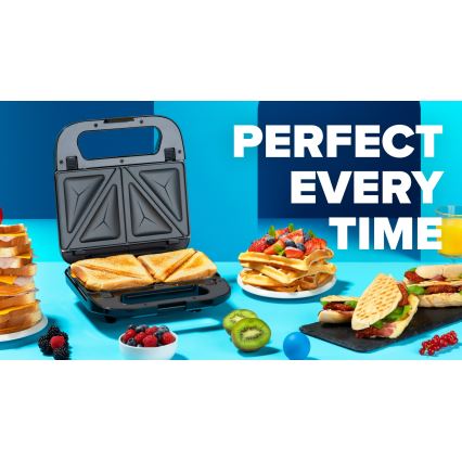 Niceboy ION Snacker S3 - Toster 3 u 1 750W/230V nerđajući čelik/crna