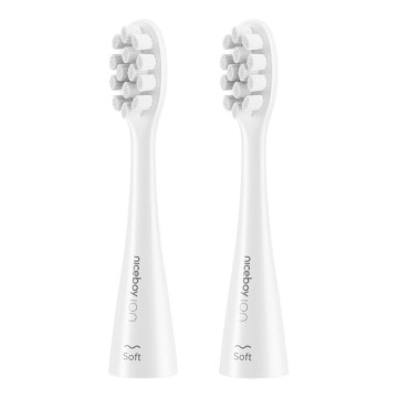 Niceboy - Komplet od 2 zamenske Soft glave za četkicu ION Sonic i SmartSonic, bela