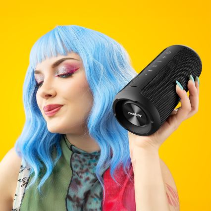 Niceboy Orion - LED bežični zvučnik sa mikrofonom 24W/2200 mAh IPX7 crna