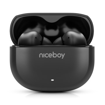 Niceboy Pins 4 - Bežične slušalice sa ANC 400 mAh + 2x 50 mAh IPX4 crne