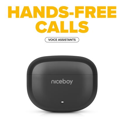 Niceboy Pins 4 - Bežične slušalice sa ANC 400 mAh + 2x 50 mAh IPX4 crne