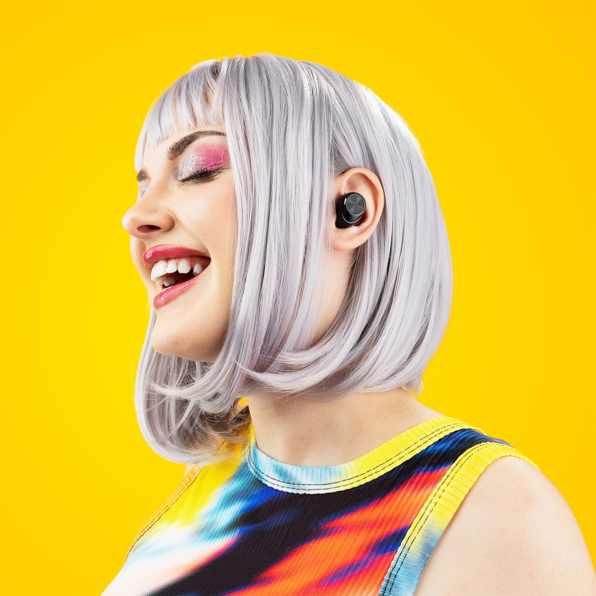 Niceboy Pods 4 - Bežične slušalice 500 mAh + 2x 70 mAh IPX5 crna