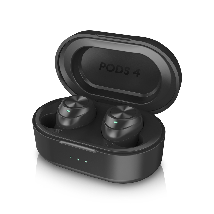Niceboy Pods 4 - Bežične slušalice 500 mAh + 2x 70 mAh IPX5 crna