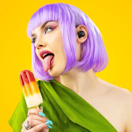 Niceboy Podsie 4 POP - Bežične slušalice 400 mAh + 2x 40 mAh IPX4 crne