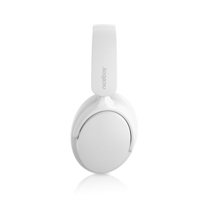 Niceboy Stellar - Bežične slušalice sa mikrofonom i prigušiva 400 mAh IPX4 bela