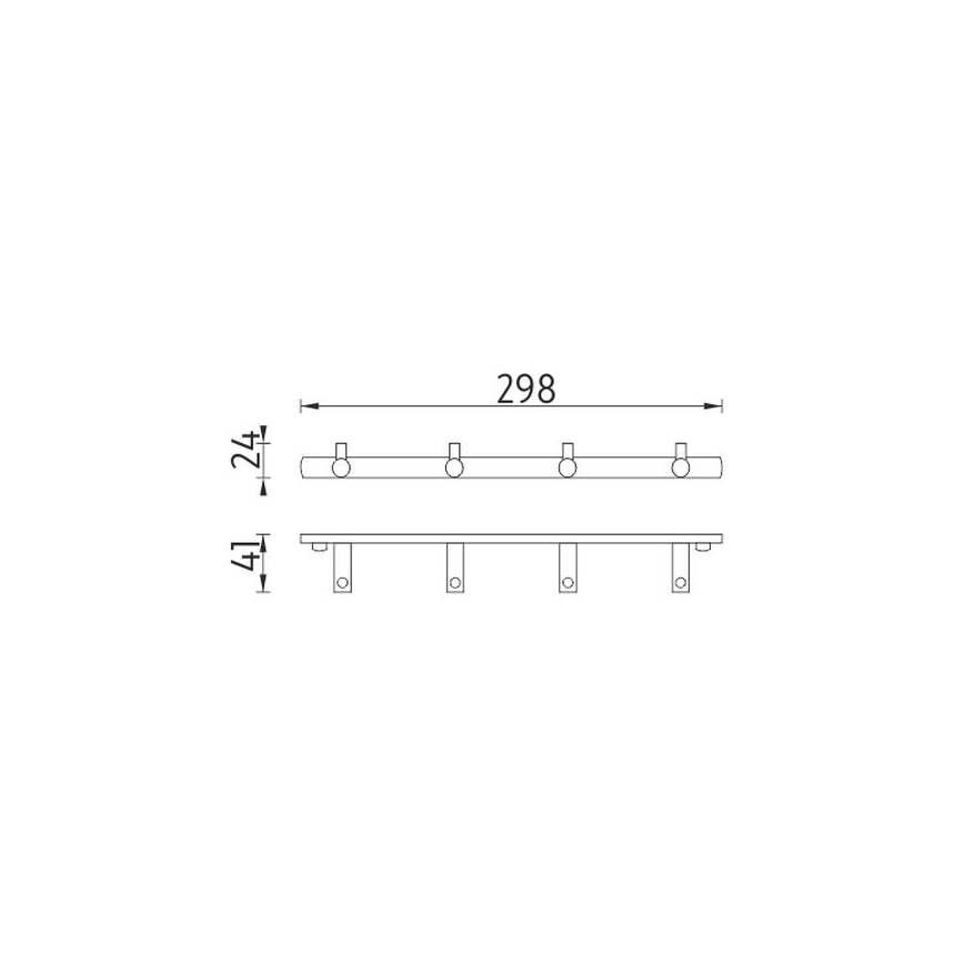NIMCO BR 11104-26 - Zidni držač peškira BORMO 30 cm, sjajni hrom