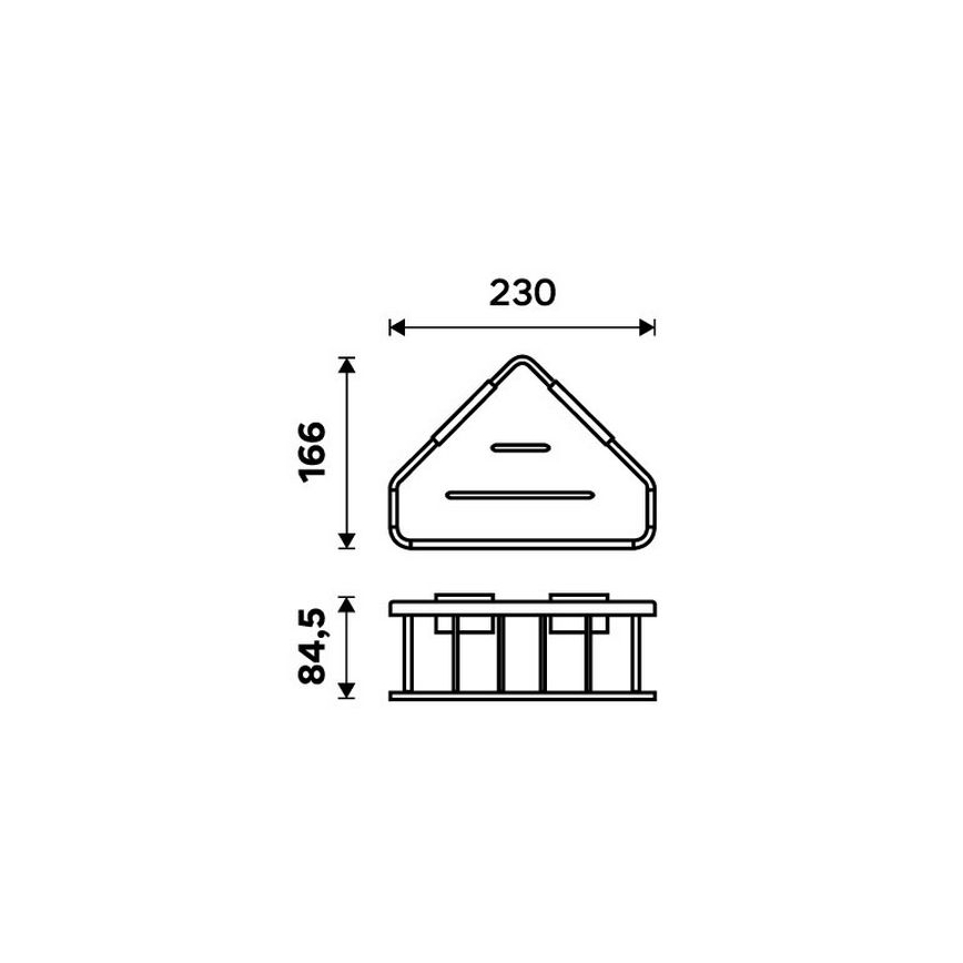 NIMCO Ki-14003-B-90 - Zidna polica za tuš KIBO matna crna/bela