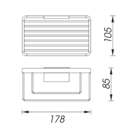 NIMCO Ki 14015-26 - Zidna polica za tuš KIBO, sjajni hrom