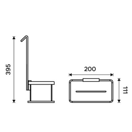 NIMCO Ki 14015H-B-26 - Zidna polica za tuš KIBO, sjajni hrom