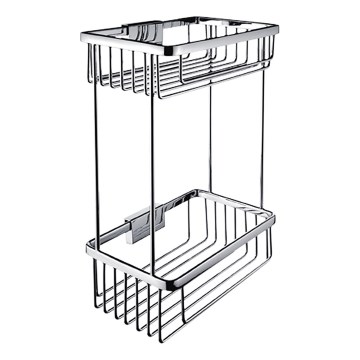 NIMCO Ki 14017D-26 - Dvostruka zidna polica za tuš KIBO, sjajni hrom