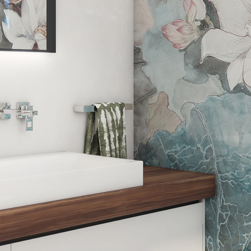 NIMCO MA 29035-26 - Zidni držač za peškire MAYA 36 cm sjajni hrom