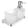 NIMCO MA 2905831C-26 - Zidni dozator sapuna i držač za četkice MAYA 320 ml, matirano staklo/sjajni hrom