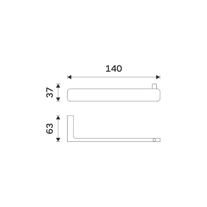 NIMCO MAC 29055-90 - Držač toaletnog papira MAYA mat crna