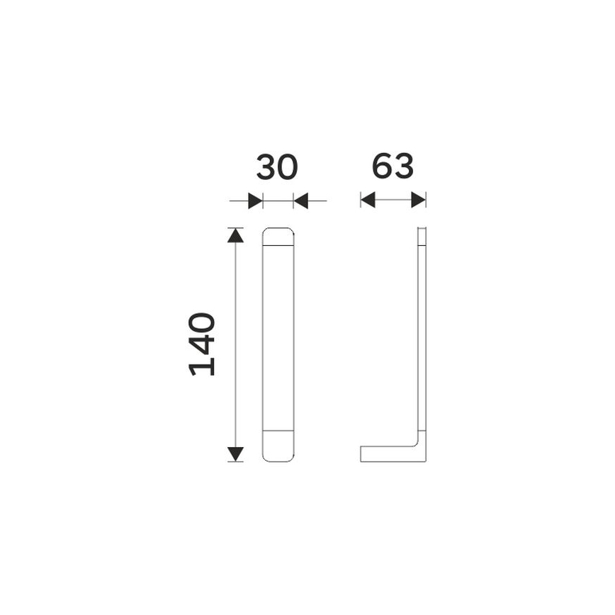 NIMCO MAC 29055R-90 - Držač toaletnog papira MAYA mat crna