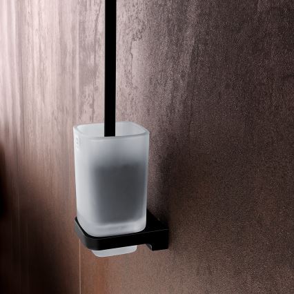 NIMCO MAC 29094CN-90 - Zidna WC četka MAYA matirano staklo/mat crna