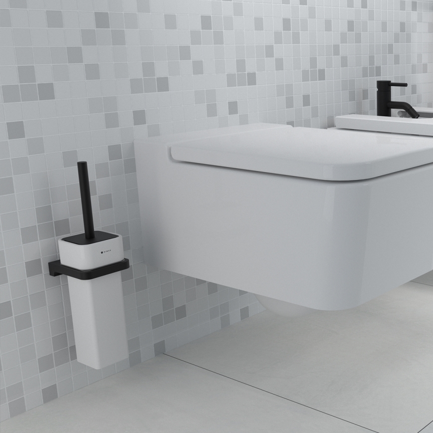 NIMCO MAC 29094K-90 - Zidna WC četka MAYA bela/mat crna