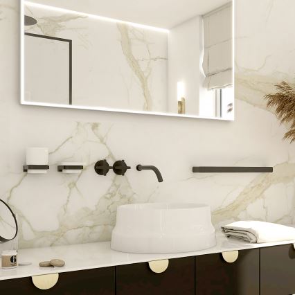 NIMCO MAC set-31K-T-90 - Zidni dozator sapuna, držač za četkice za zube i zidna kuka MAYA 320 ml bela/mat crna