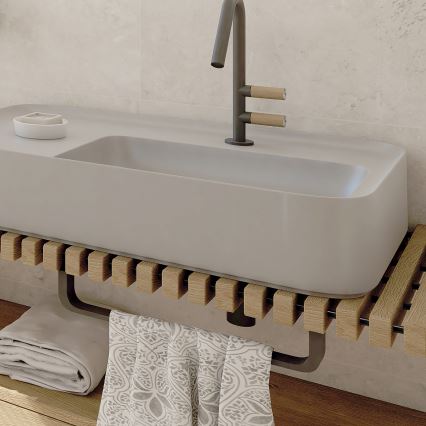 NIMCO NKC 30035-90 - Zidni držač za peškire NIKAU 39 cm, mat crna