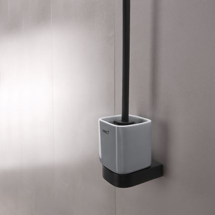 NIMCO NKC set-94KN-90 - Zidna četka za WC i držač toaletnog papira NIKAU bela/mat crna