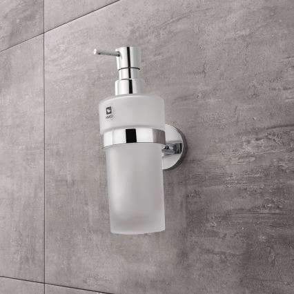 NIMCO UN set-31W-26 - Zidni dozator tečnog sapuna, držač za četkice za zube i zidna kuka UNIX 250 ml matirano staklo/sjajni hrom