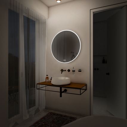 NIMCO ZP 26000RVX - LED prigušiva ogledalo za kupatilo sa pozadinskim LED osvetljenjem LED/26W/230V 3000-6500K prečnika 60 cm IP44