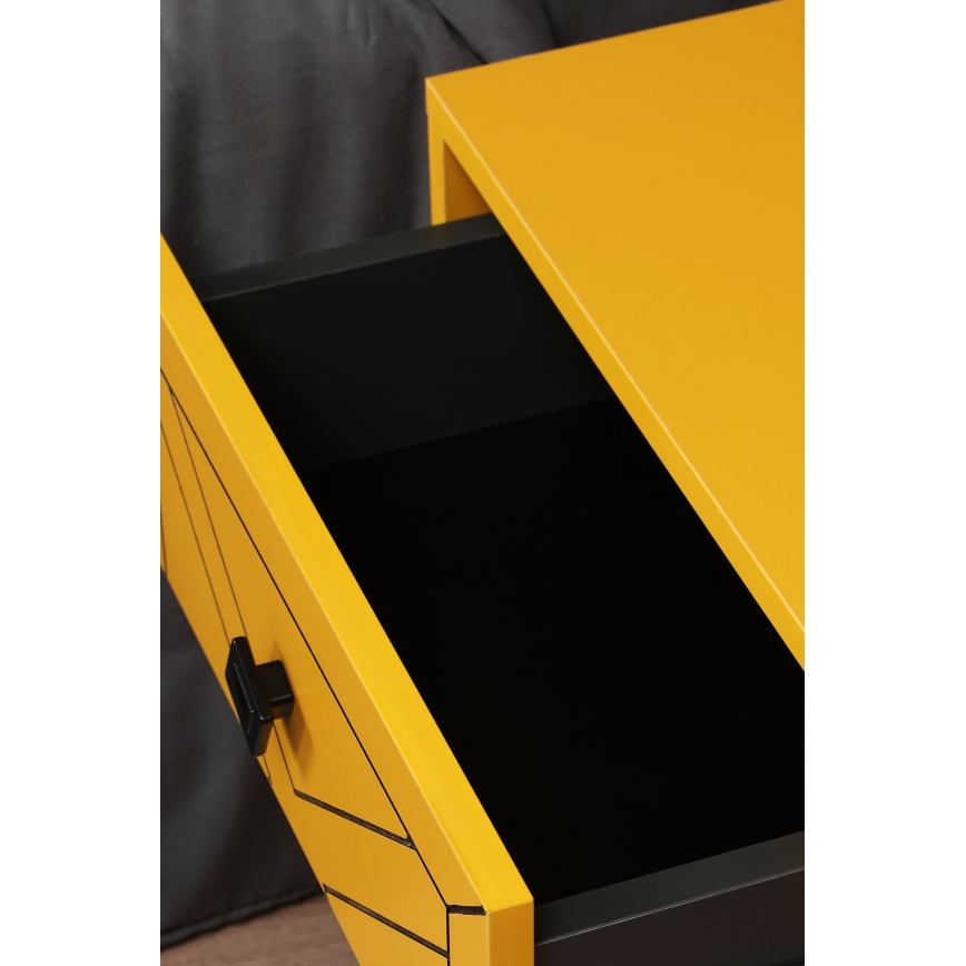 Noćni ormarić LUNA 55x50 cm, žute boje